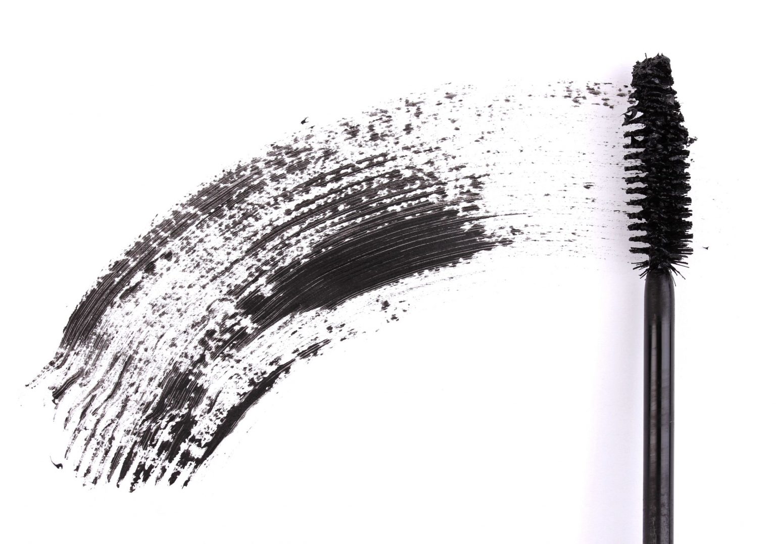 12312385 - black mascara brush stroke isolated on white