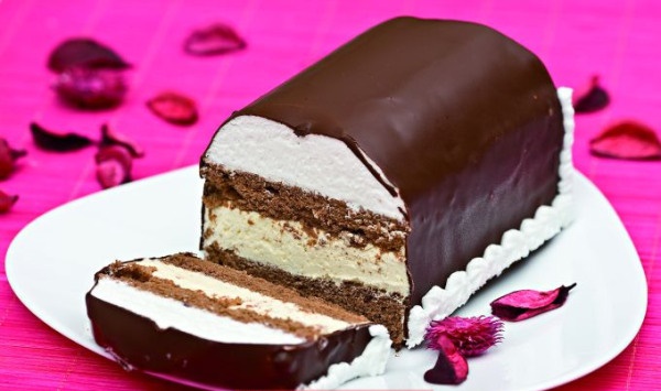 čokoládovo-vanilkový zákusek
