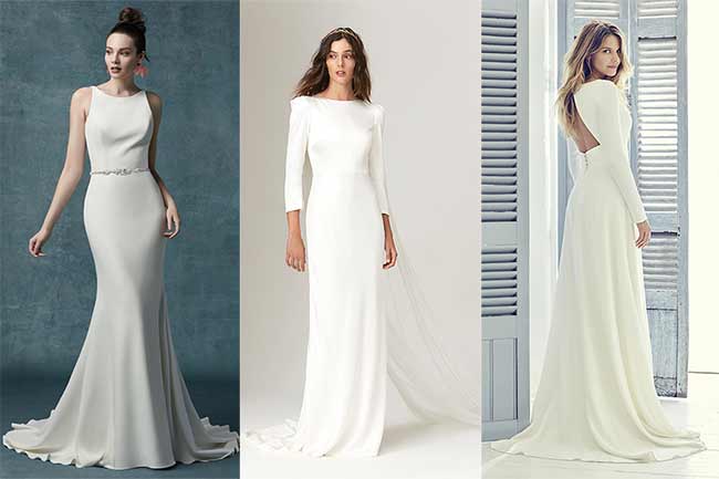 minimalistické svatební šaty 2019